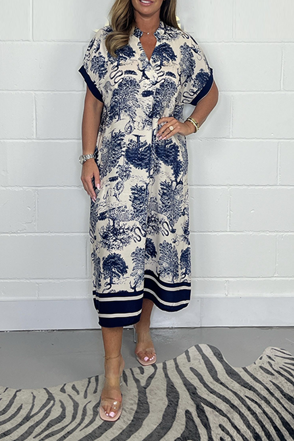 Tummy Cover Animal Printed Dress