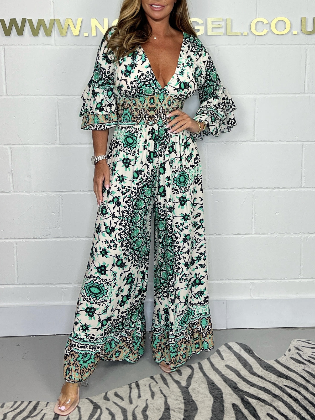 Printed Tummy Cover Jumpsuit