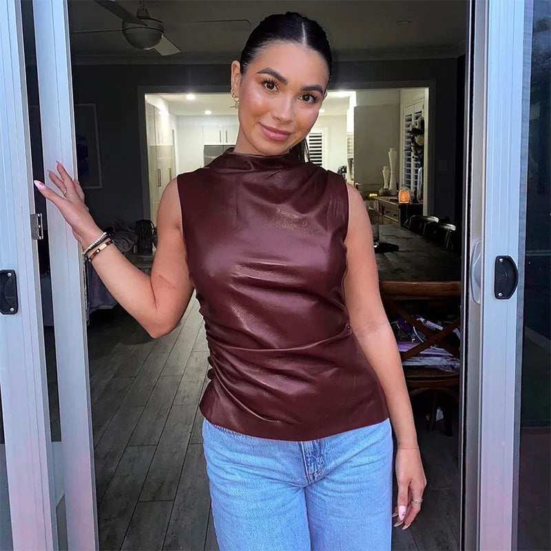 Burgundy top