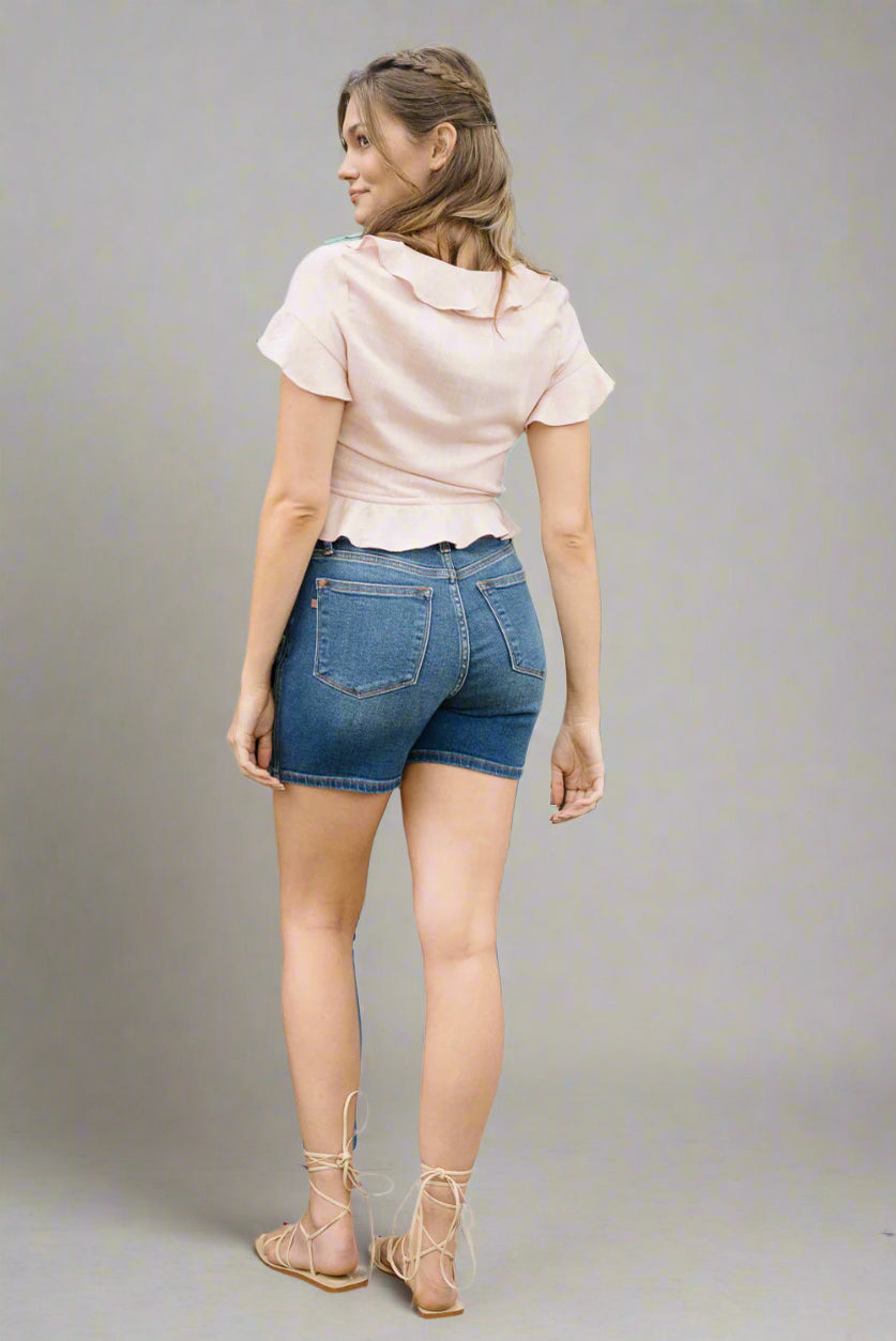 Tummy Control Denim Summer Short