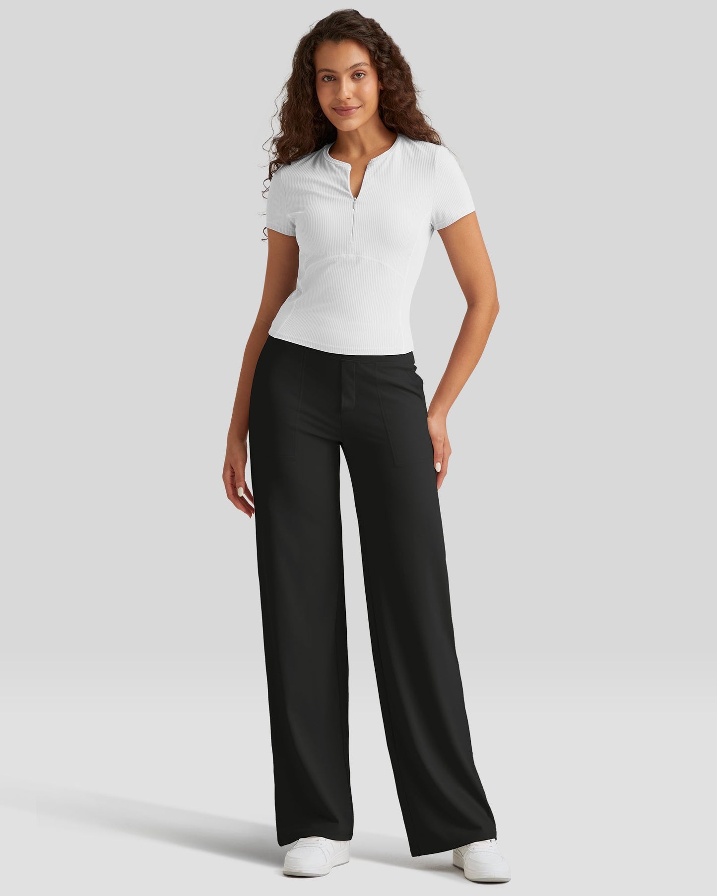 High-Waist Business Casual Pants