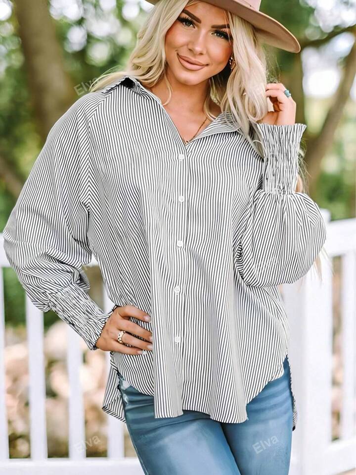 Smocked Striped Shirt (Some sizes already gone)