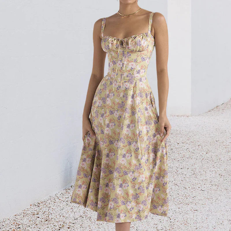 Women's Elegant Long Vintage Dress - Elegant Maxi Dress