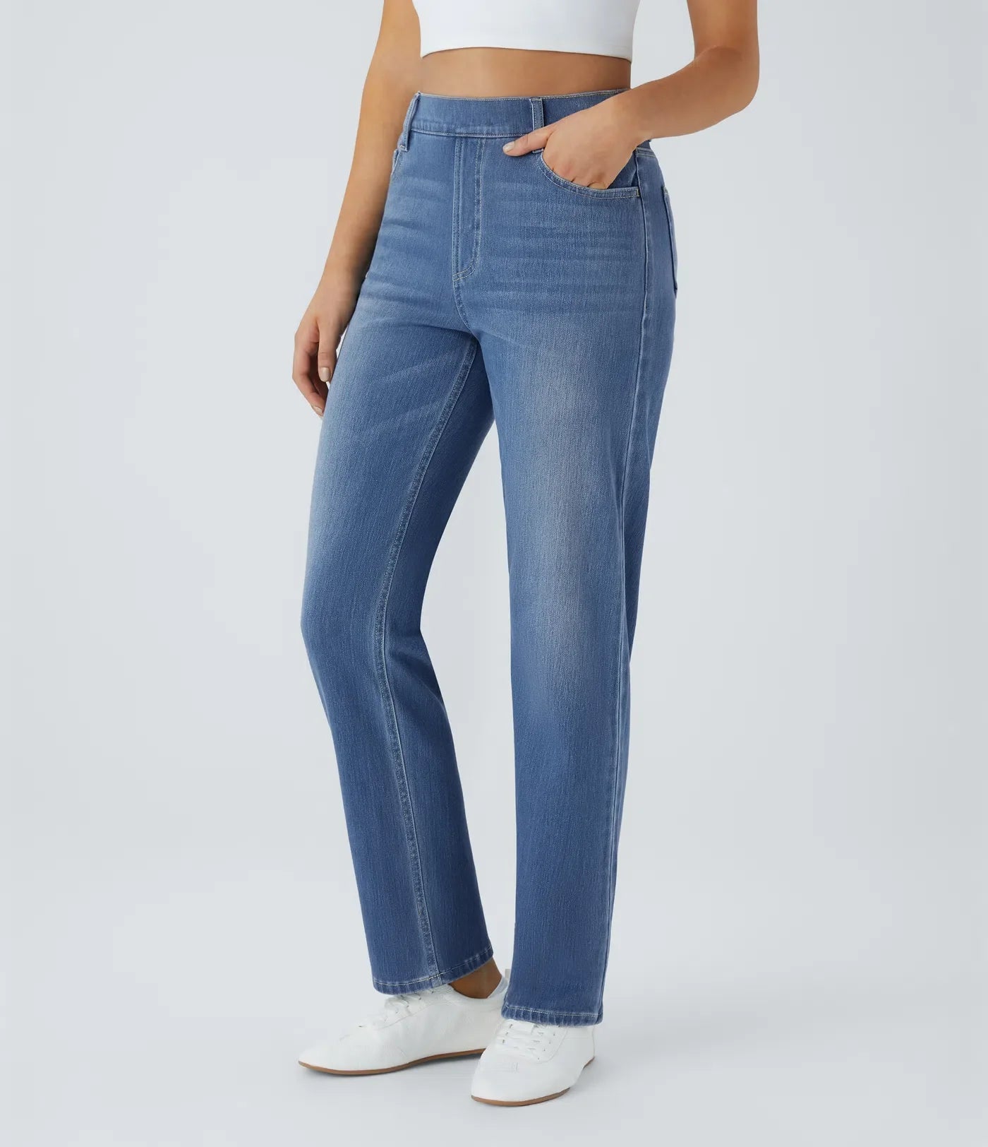 Elastic & Comfortable High-Waisted Pants