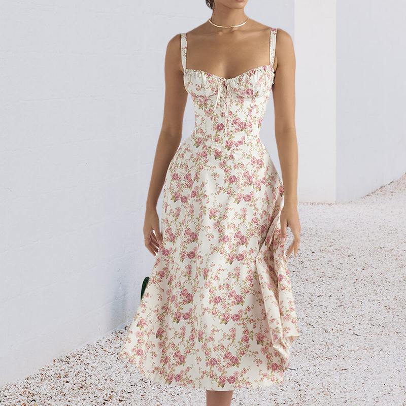 Women's Elegant Long Vintage Dress - Elegant Maxi Dress