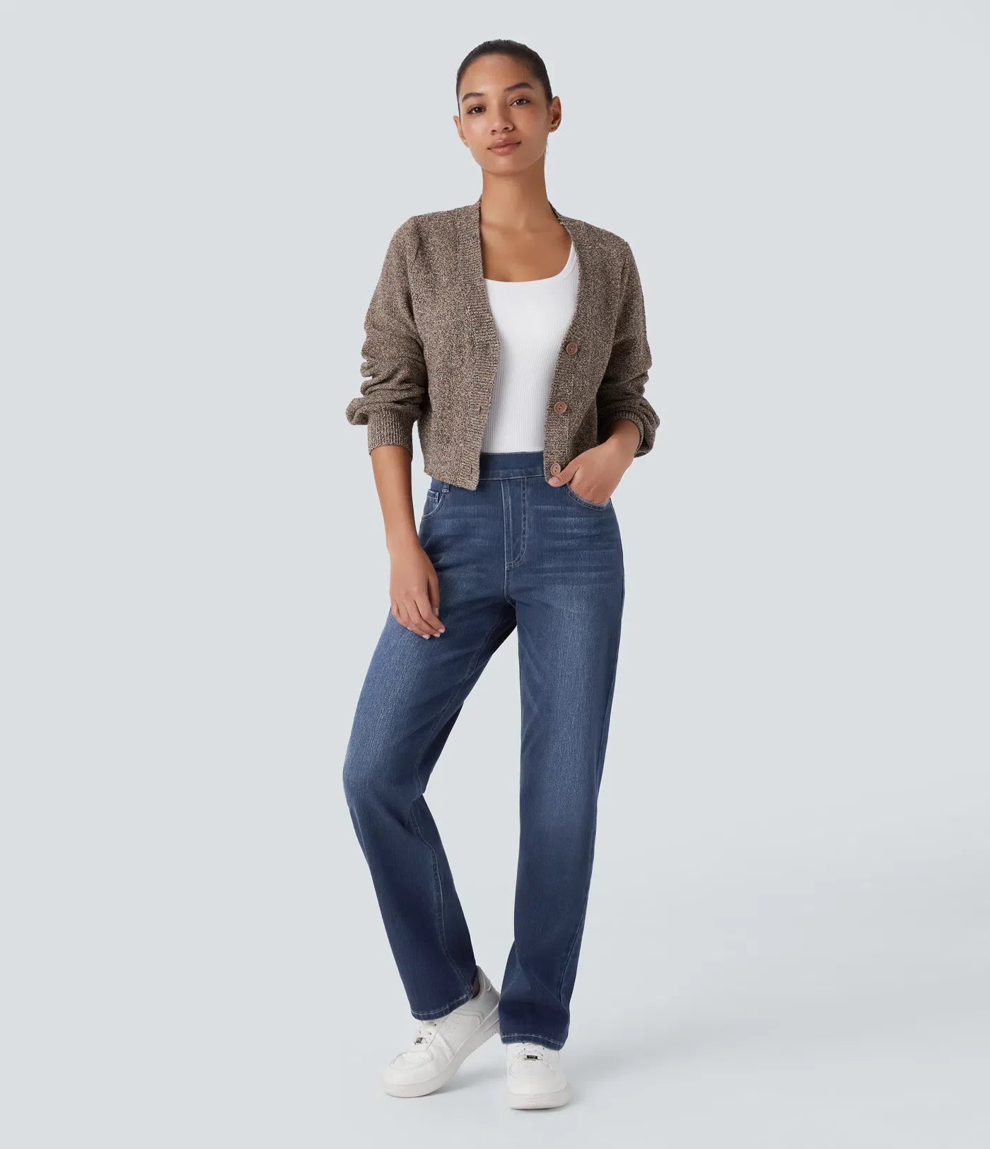 Elastic & Comfortable High-Waisted Pants
