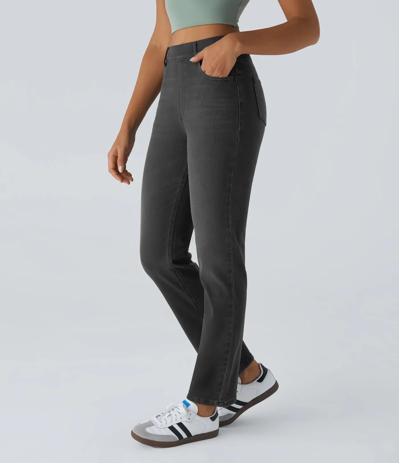 Elastic & Comfortable High-Waisted Pants