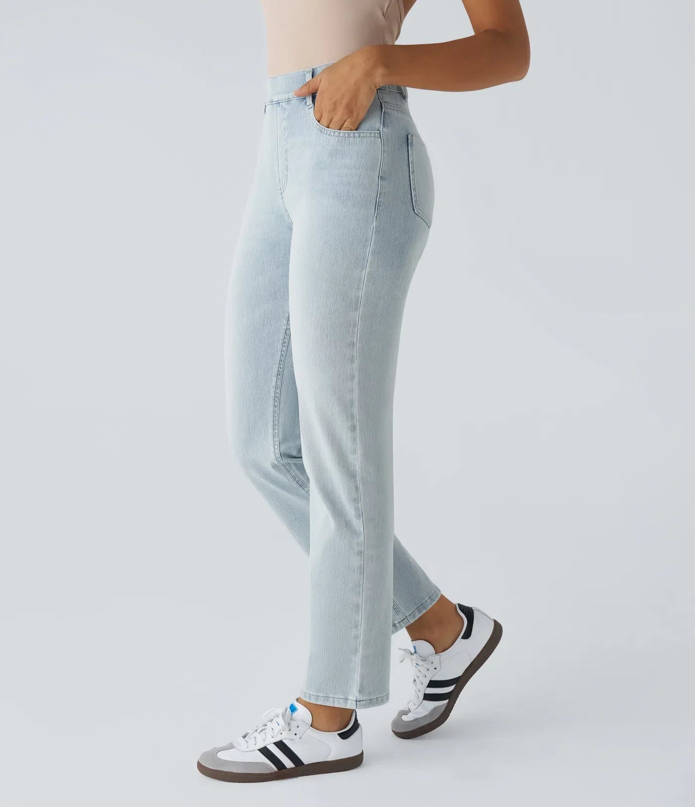 Elastic & Comfortable High-Waisted Pants