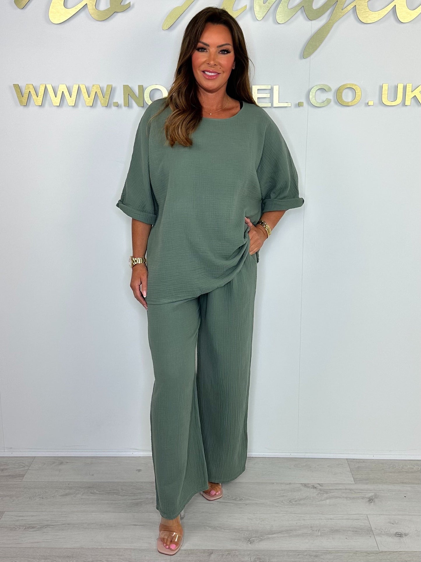 Round Neck Oversized Trouser Set