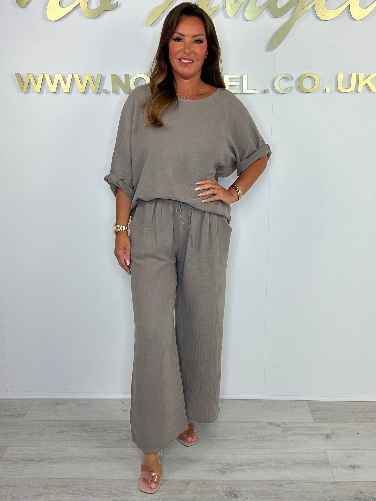 Round Neck Oversized Trouser Set