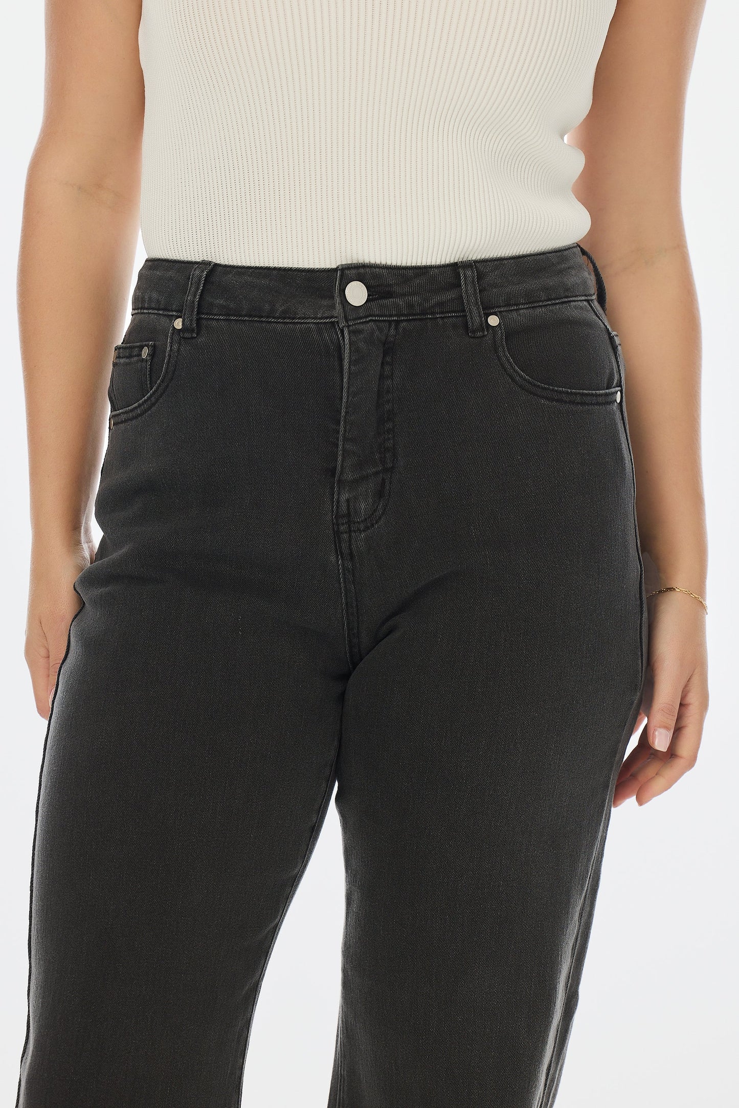 Signature Straight Leg Jeans - Black Wash