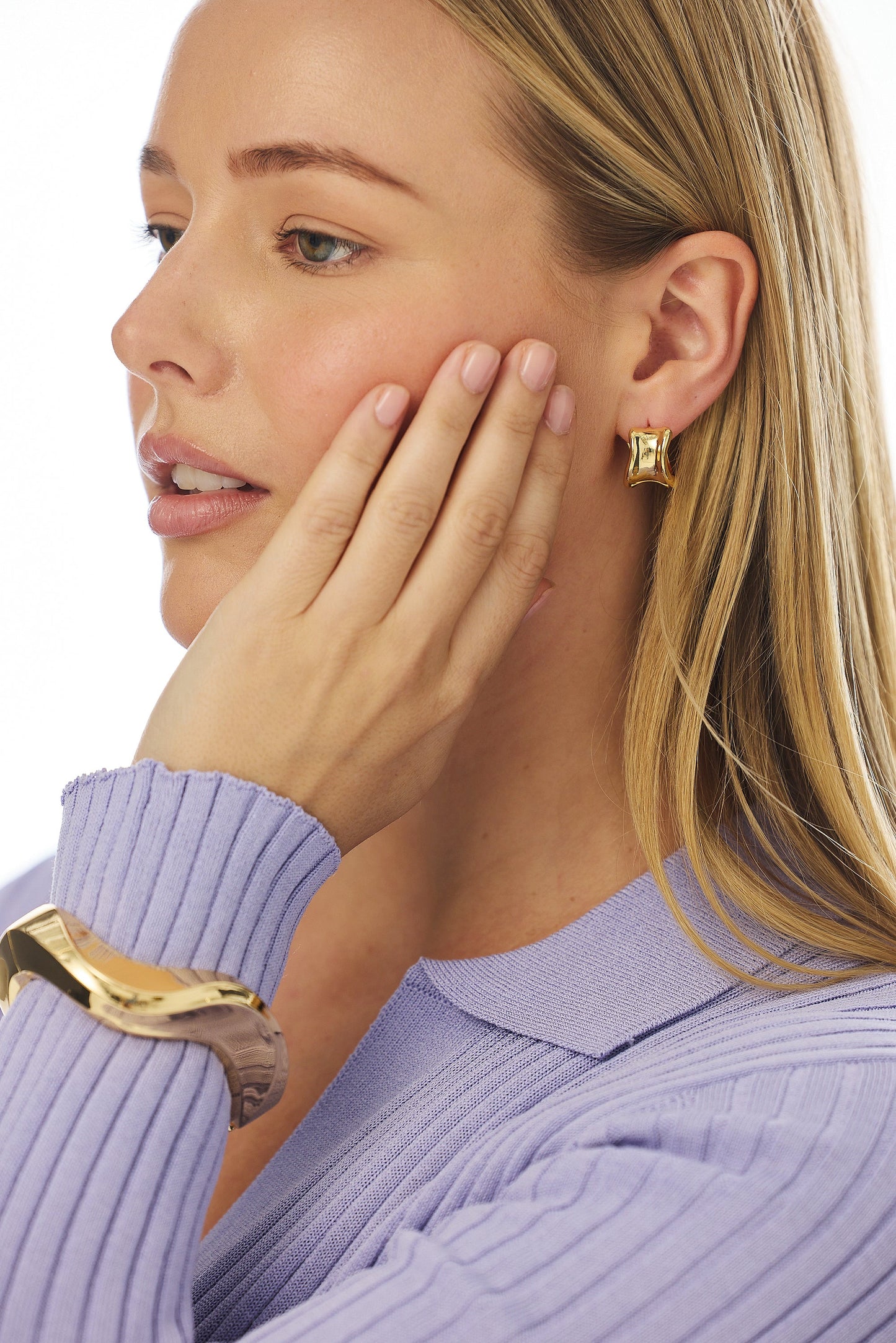 Abstract Earrings - Gold