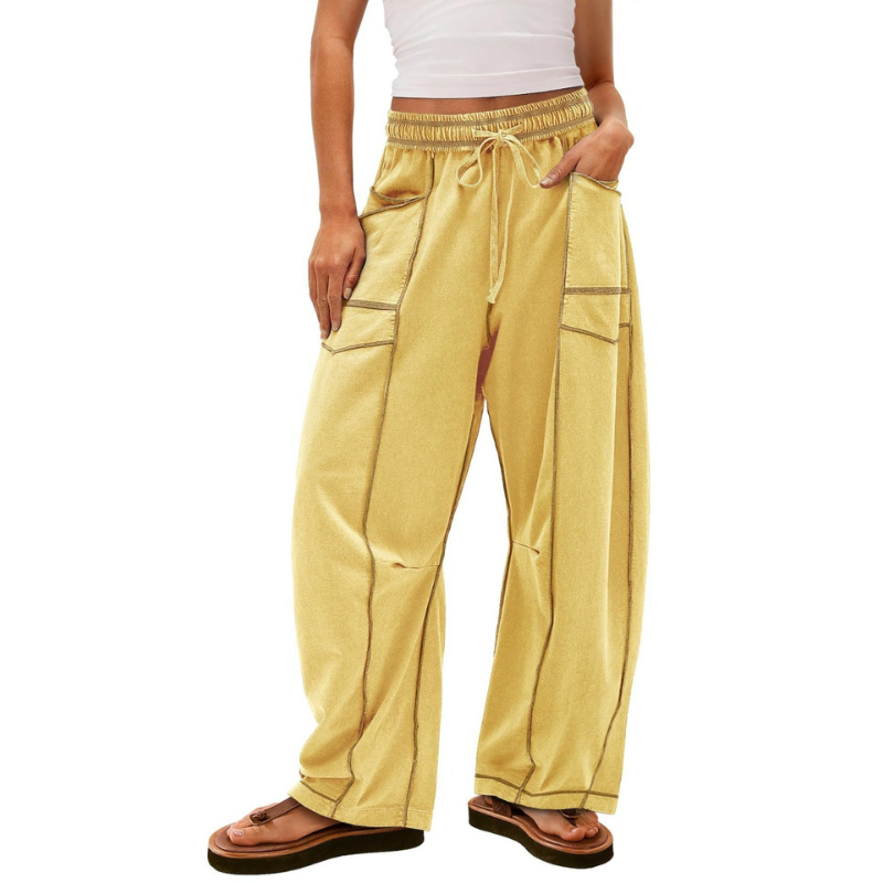 Barrel Leg Drawstring Pants