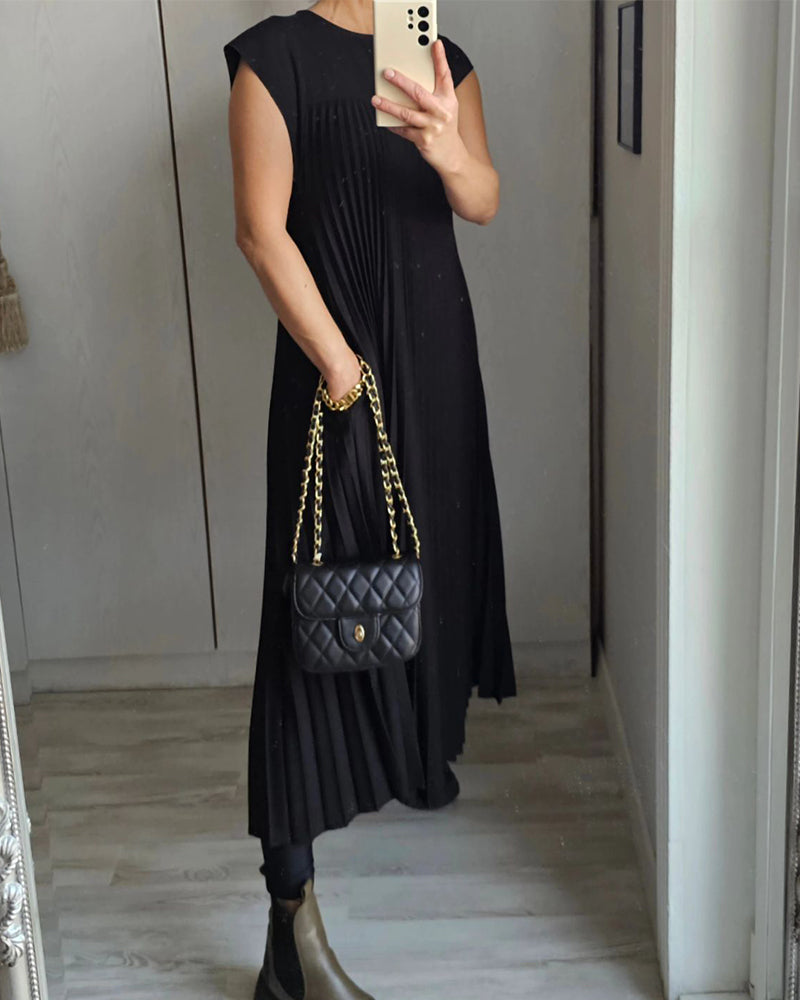 Sleeveless tummy cover dress