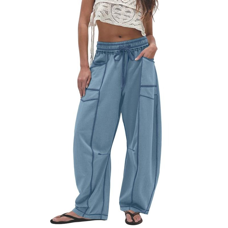 Barrel Leg Drawstring Pants