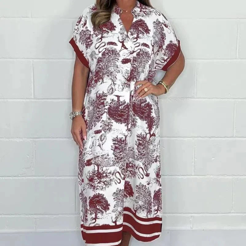 Tummy Cover Animal Printed Dress