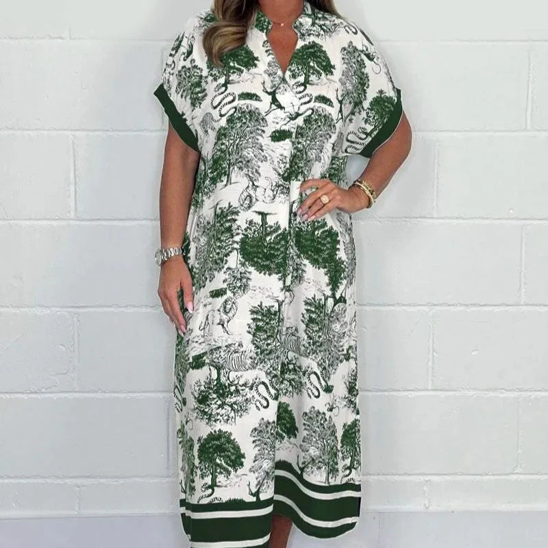 Tummy Cover Animal Printed Dress