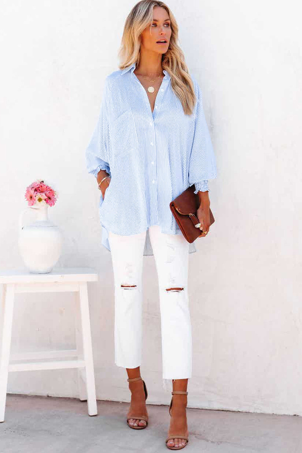Smocked Striped Shirt (Some sizes already gone)