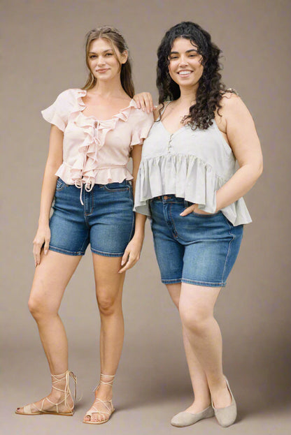 Tummy Control Denim Summer Short