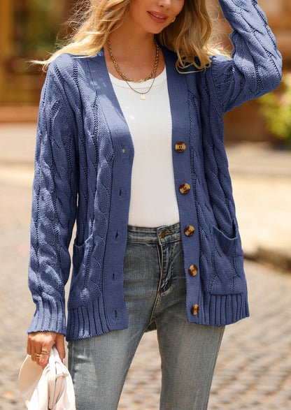 Classic Chunky Cable Knit Cardigan