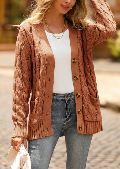 Classic Chunky Cable Knit Cardigan