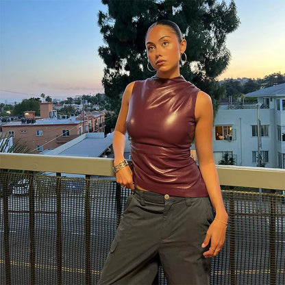 Burgundy top
