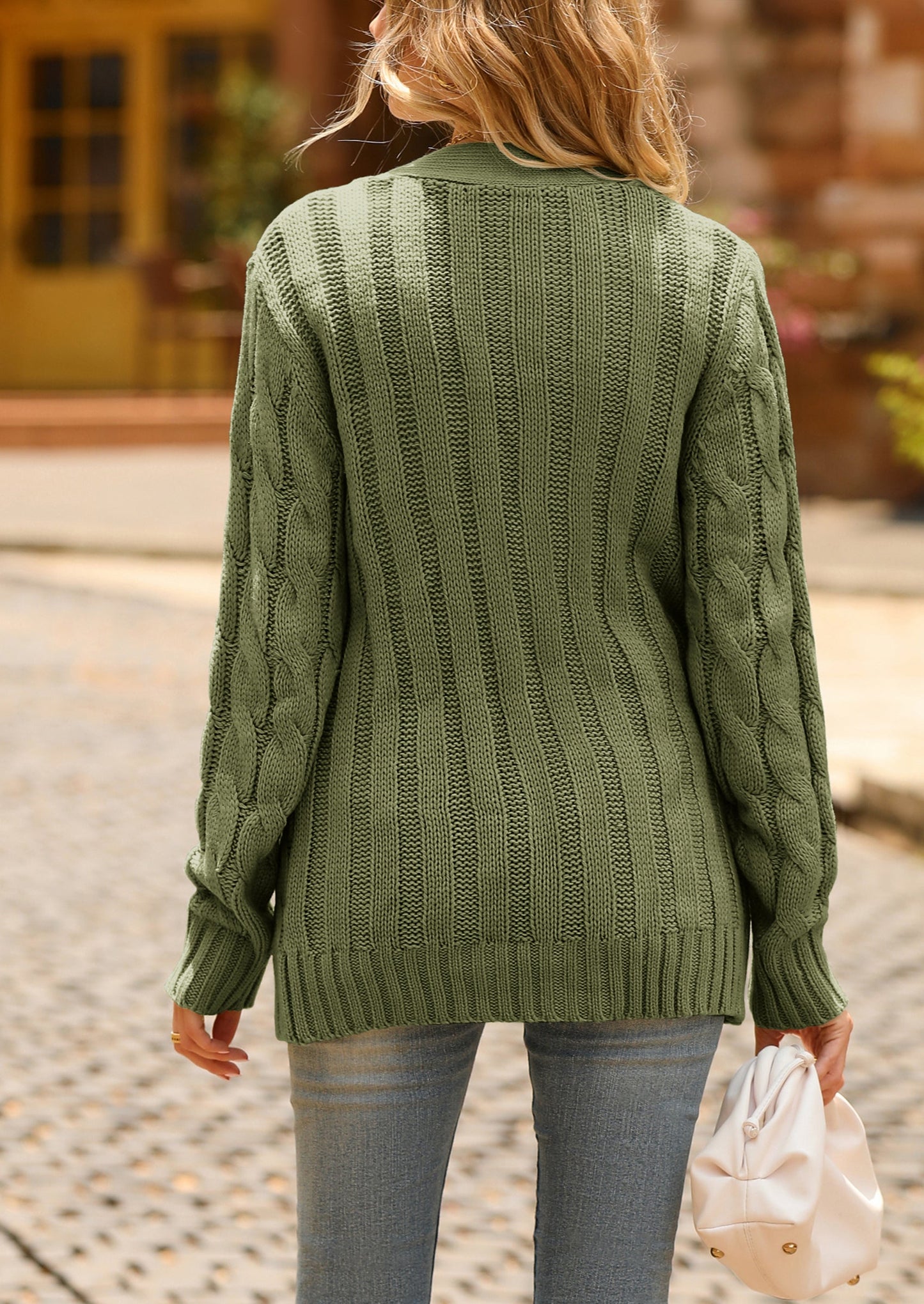 Classic Chunky Cable Knit Cardigan