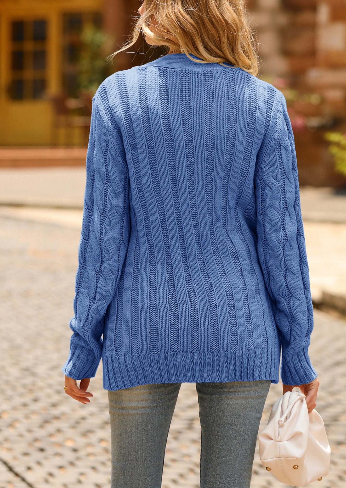 Classic Chunky Cable Knit Cardigan