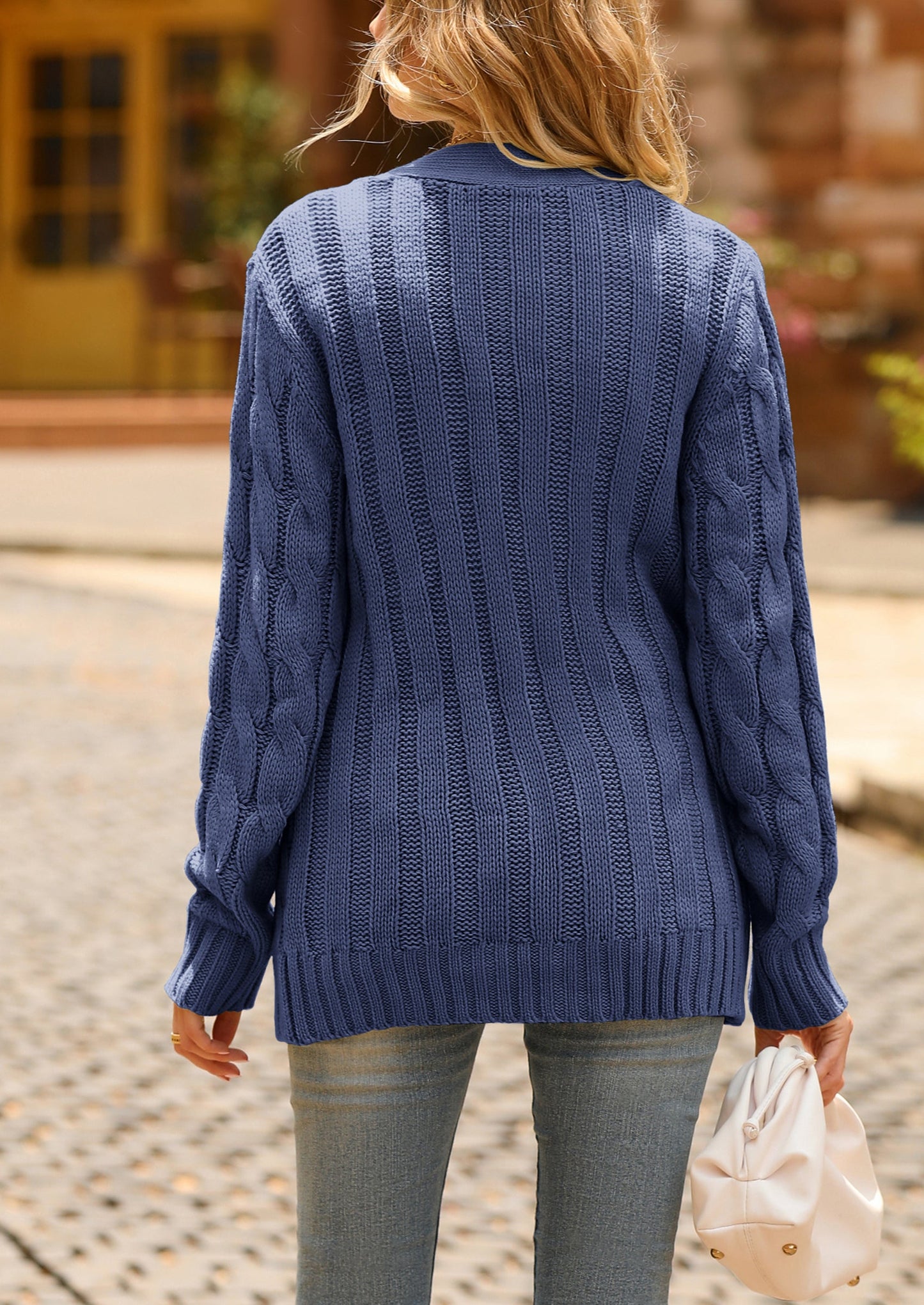 Classic Chunky Cable Knit Cardigan