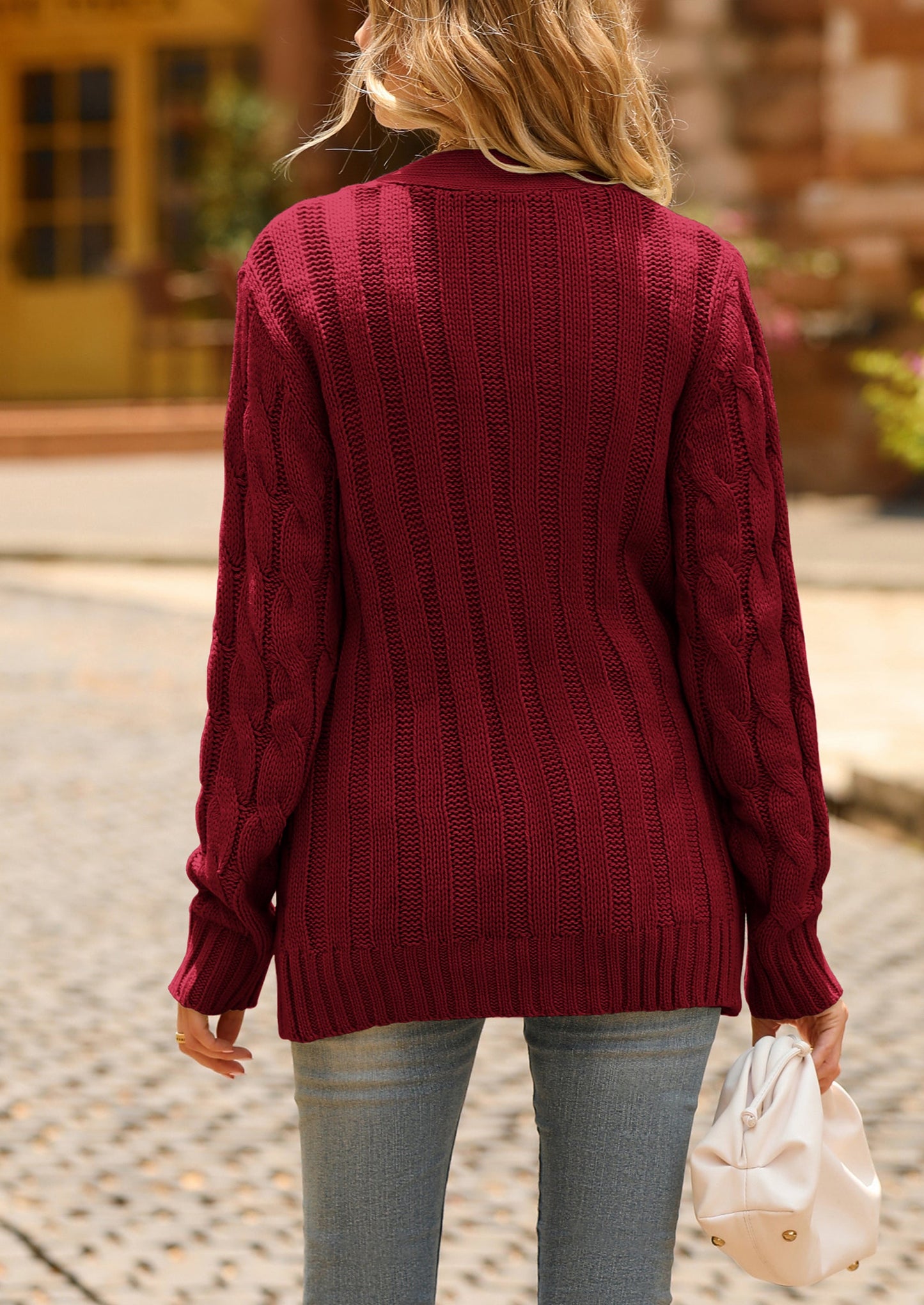 Classic Chunky Cable Knit Cardigan