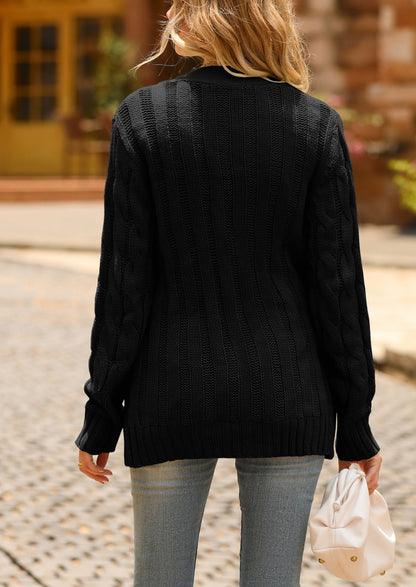 Classic Chunky Cable Knit Cardigan