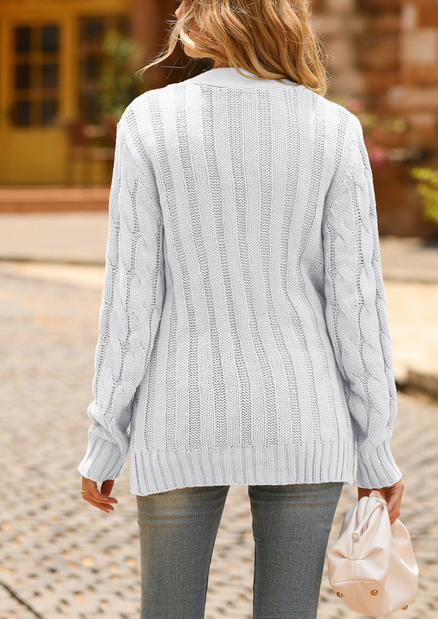 Classic Chunky Cable Knit Cardigan