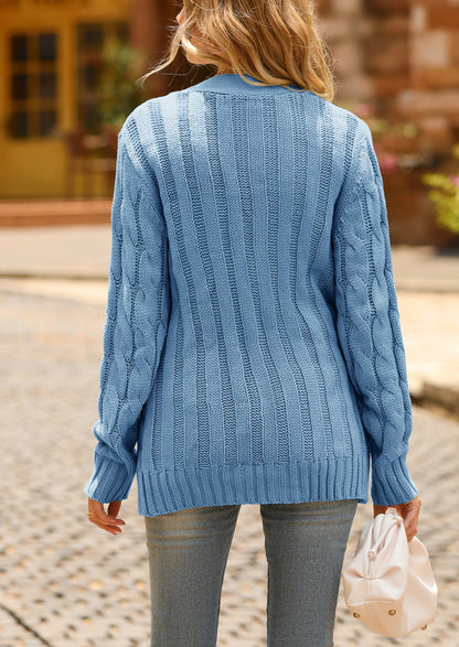 Classic Chunky Cable Knit Cardigan