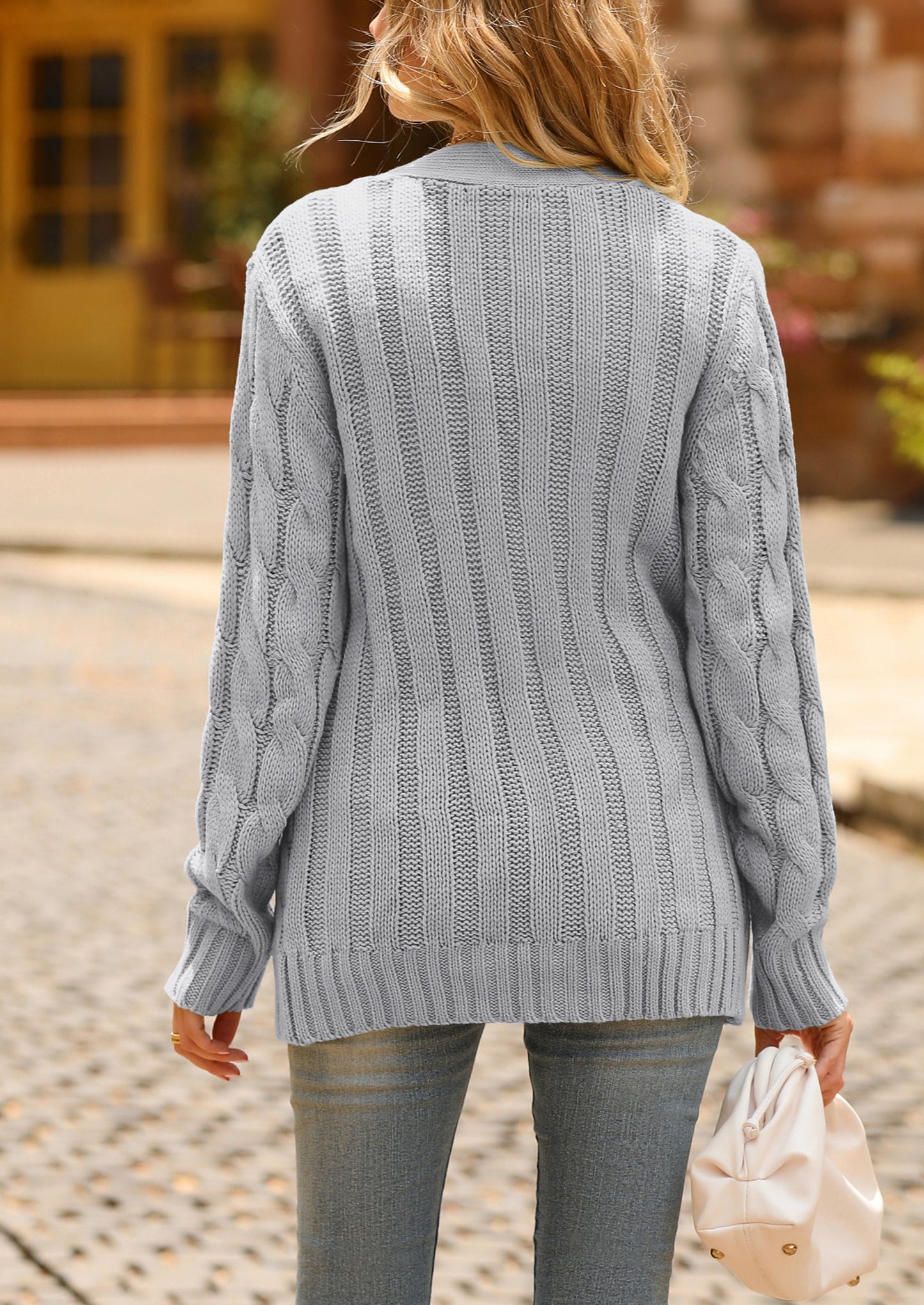 Classic Chunky Cable Knit Cardigan