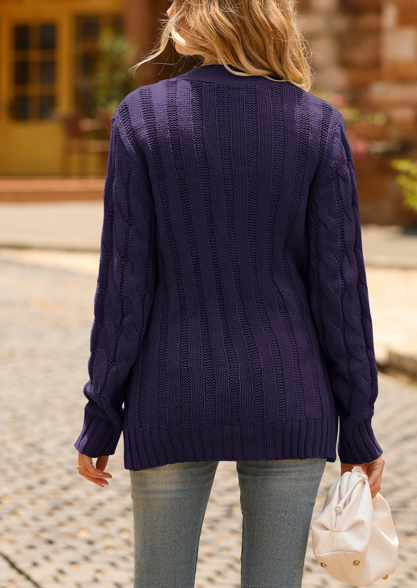 Classic Chunky Cable Knit Cardigan