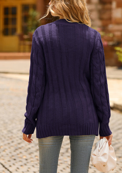 Classic Chunky Cable Knit Cardigan