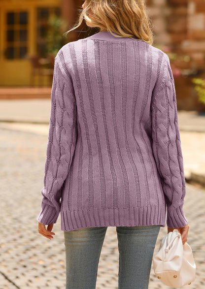 Classic Chunky Cable Knit Cardigan