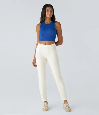 Elastic & Comfortable High-Waisted Pants