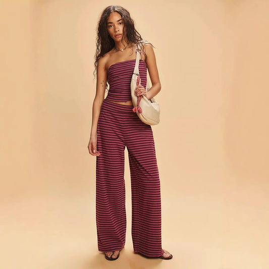 The Striped Strapless Lounge Set
