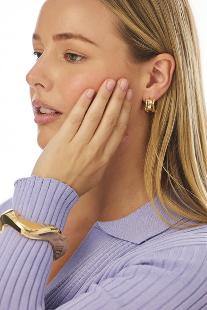 Abstract Earrings - Gold