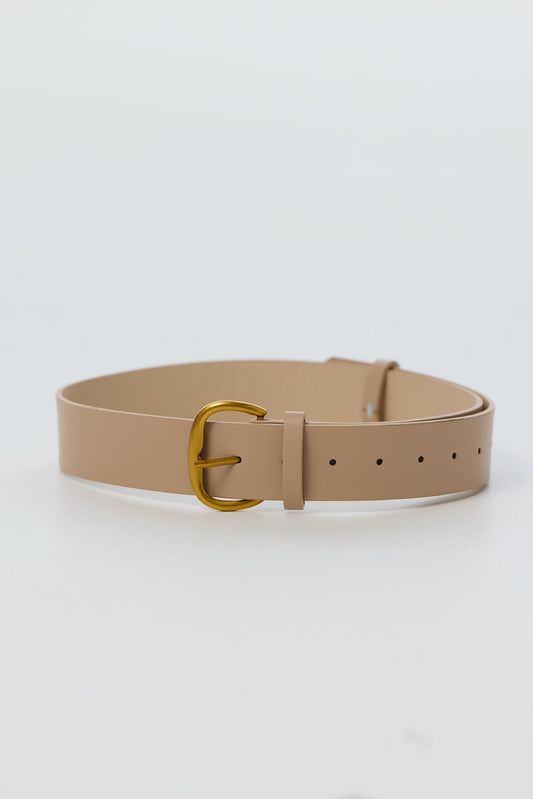 Stylish Leather Belt for Women – Gold Buckle