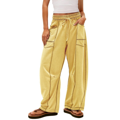 Barrel Leg Drawstring Pants