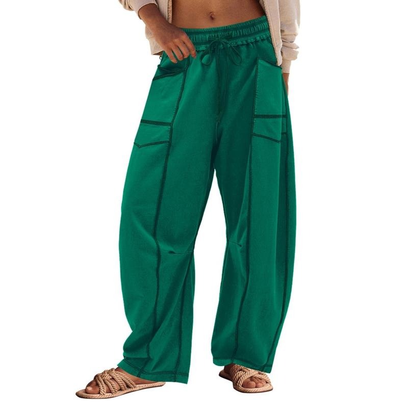 Barrel Leg Drawstring Pants