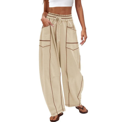 Barrel Leg Drawstring Pants