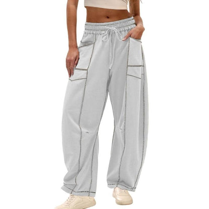 Barrel Leg Drawstring Pants