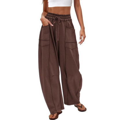 Barrel Leg Drawstring Pants